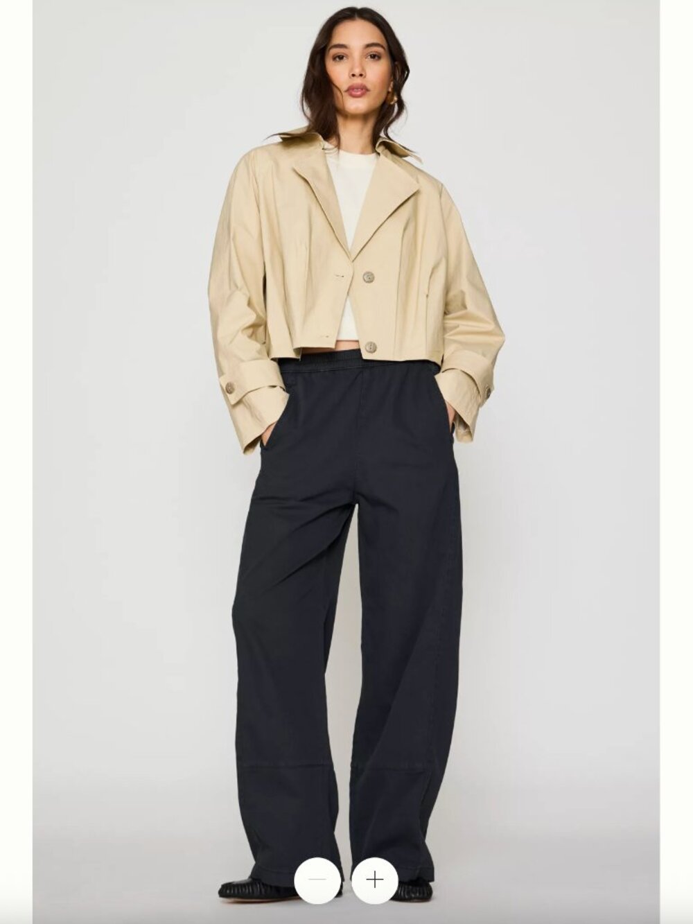 NWT - Anthropologie - Pilcro Izzie Relaxed Pull-On Barrel Pants - Black - Sz M